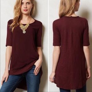 Anthro Left of Center Ellesmere Port Wine Tunic Small